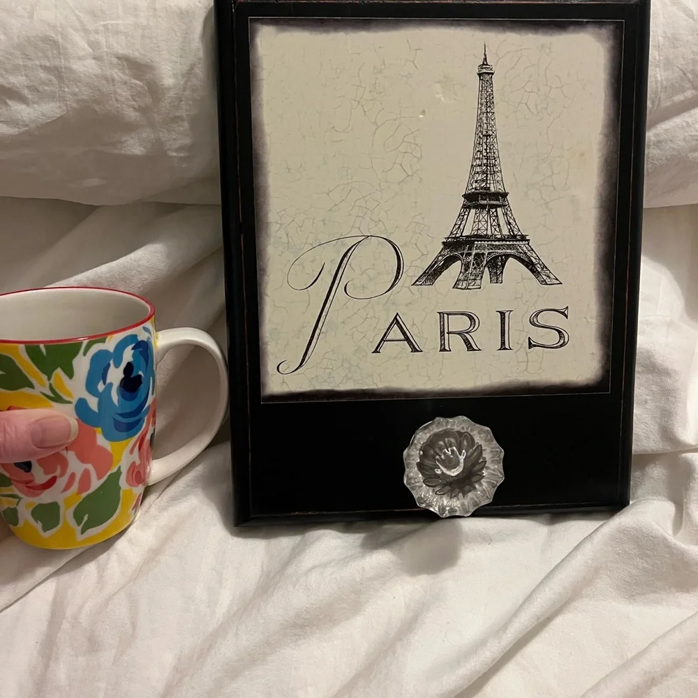 Paris Eiffel Tower Wall Art with Knob